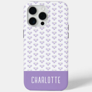 Personalized Tennis Pattern Custom Name Tennis iPhone 15 Pro Max Case