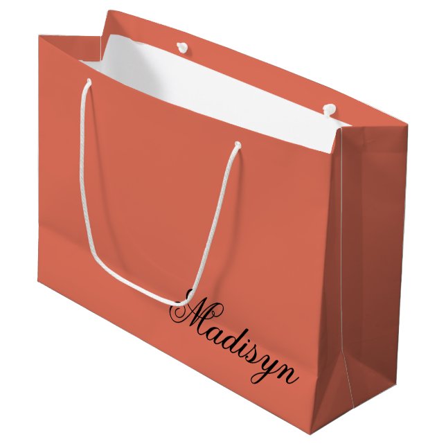 Personalized Terracotta Gift Bag for Special Event (Front Angled)