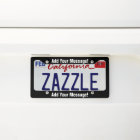 PERSONALIZED TEXT Black License Plate Frame