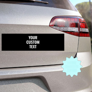 Personalized Text Custom Cars Bumper Sticker