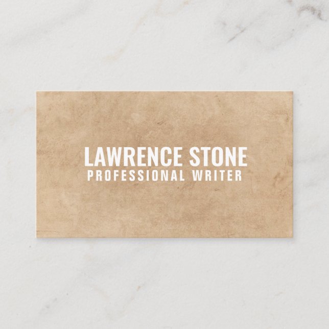 Personalized "Textured Paper" (American) Business Card (Front)