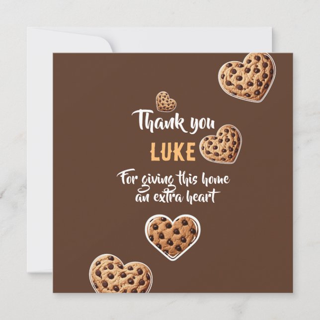 Personalized Thank you cookie hearts design (Front)