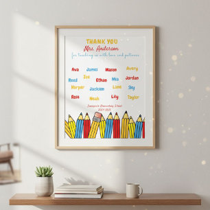 Personalized thank you gift for the teacher  poster