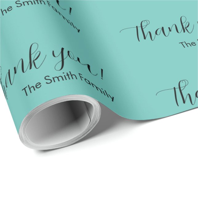 Personalized Thank You Gift Wrapper Wrapping Paper (Roll Corner)