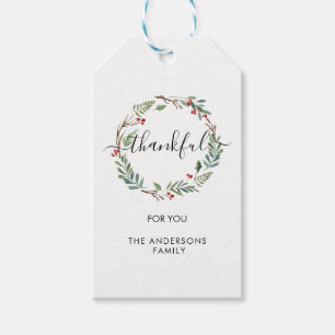 Personalized Thankful for you! Gift Tags