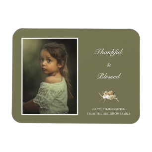 Personalized Thanksgiving Photo Magnet