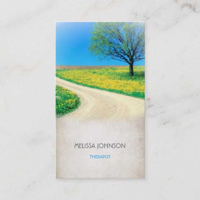 Personalized Therapist Psychologist Business Cart Business Card (Front)