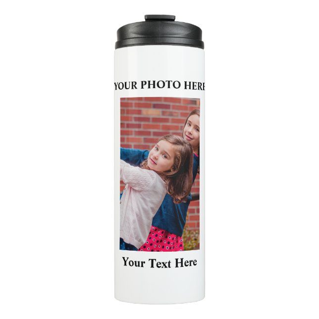  Personalized Thermal Water Bottle with Photo (Front)
