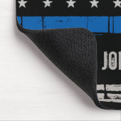 Personalized Thin Blue Line Police Officer Mouse Mat (Corner)