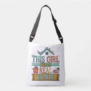Personalized This Girl Sells Real Estate Business  Crossbody Bag
