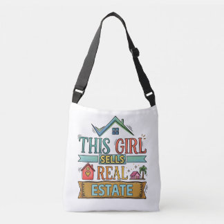 Personalized This Girl Sells Real Estate Business  Crossbody Bag