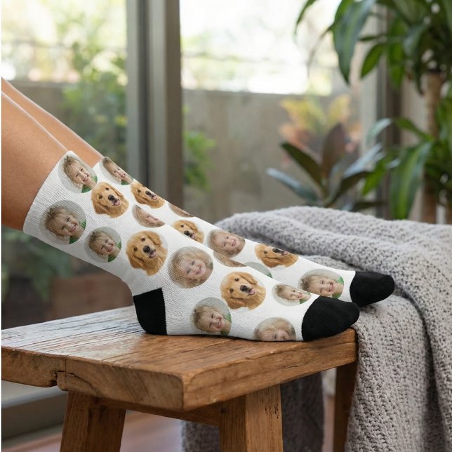 Personalized Three-Photo Face Socks | Custom Gift (Creator Uploaded)