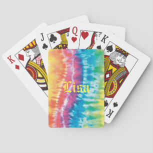 Personalized Tie Dye Playing Cards