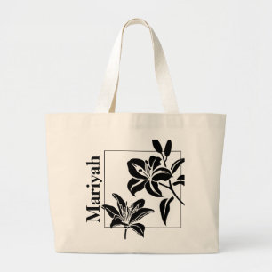 Personalized Tiger-Lily Tote Bag