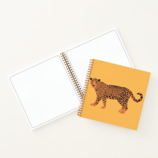 Personalized Tiger Sketchbook - Yellow Notebook