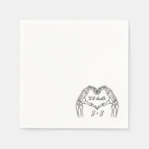 Personalized ’Til Death Wedding Shot Glass Napkin