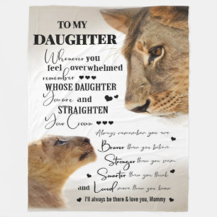 Personalized To My Daughter Straighten Your Crown  Fleece Blanket