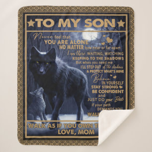 Personalized To My Son Birthday Gift, Sherpa Blanket