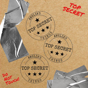 PERSONALIZED TOP SECRET SELF-INKING STAMP