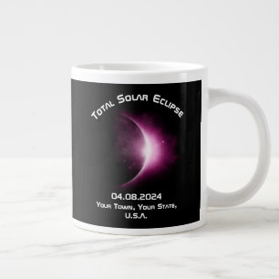 Personalized TOTAL SOLAR ECLIPSE 2024 Travel  Large Coffee Mug