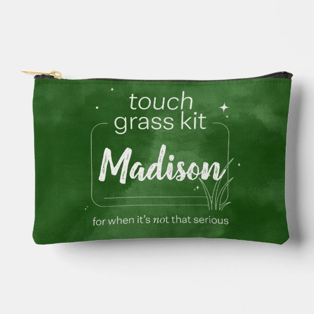 Personalized Touch Grass Kit Anxiety Bag (Front)