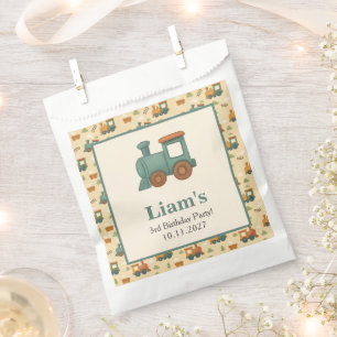 Personalized Train Kids Birthday Party Favour Bags