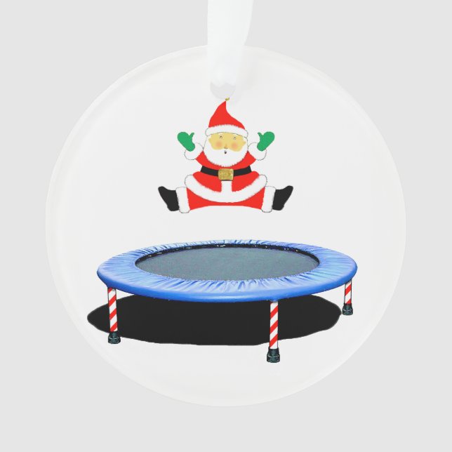 Personalized Trampoline Holiday Gift Ornament (Front)