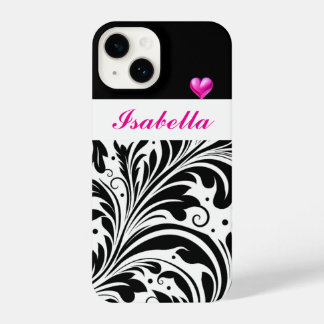 Personalized Trendy Black & White iPhone 14 Case