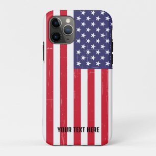 Personalized Trendy USA Flag iPhone 11 Pro Case
