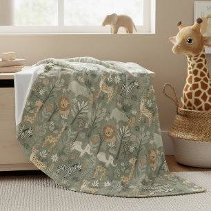 Personalized Tribal Safari Jungle ID1260 Fleece Blanket