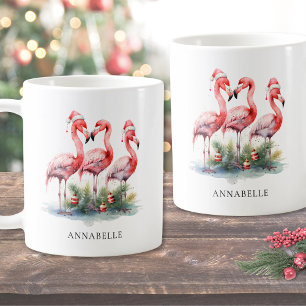 Personalized Tropical Beach Christmas Coffee Mug