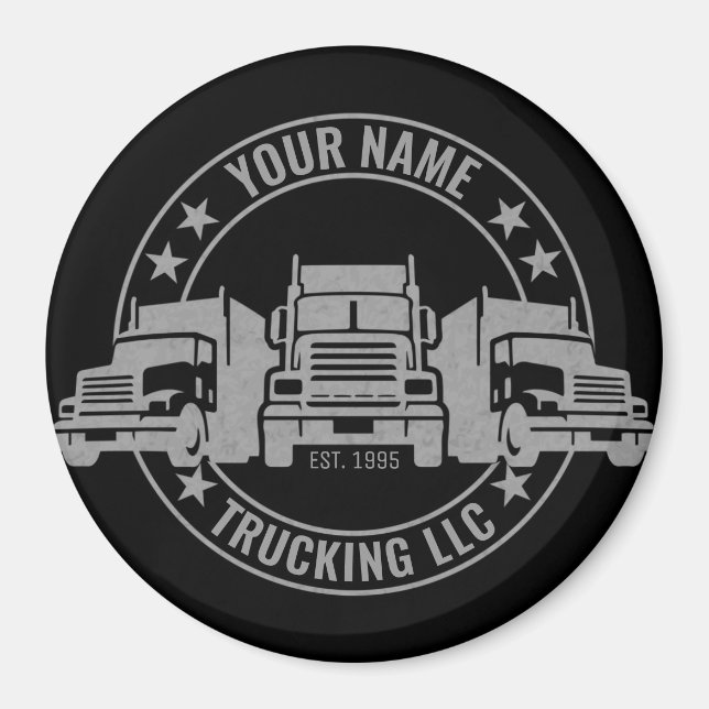 Personalized Trucker Big Rig Semi Truck Trucking  Magnet (Front)