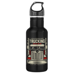 Personalized Trucking 18 Wheeler BIG RIG Trucker 532 Ml Water Bottle