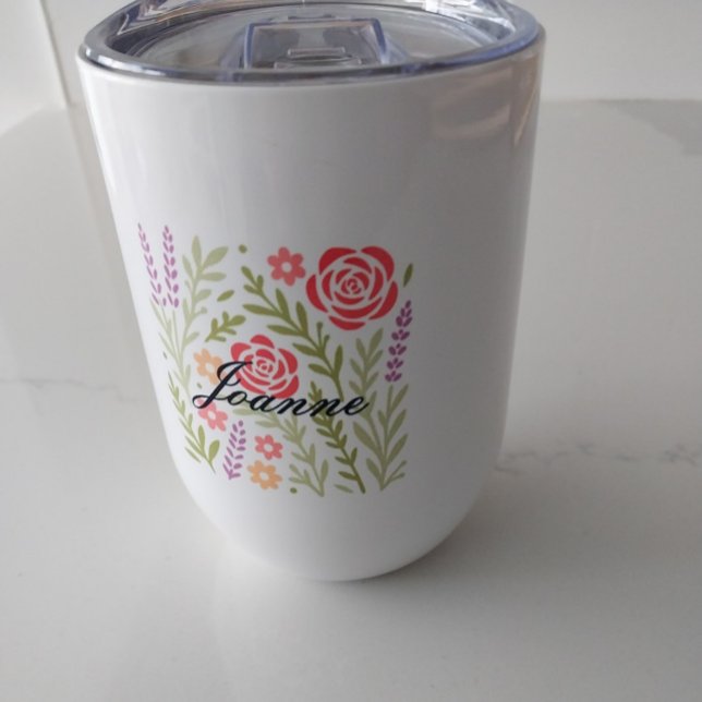 Personalized tumbler (This tumbler has top and also a stainless steel straw.)