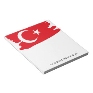 Personalized Turkey Turkish Flag Patriotic  Notepad