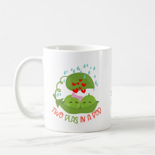 Personalized, Two peas in a pod Coffee Mug