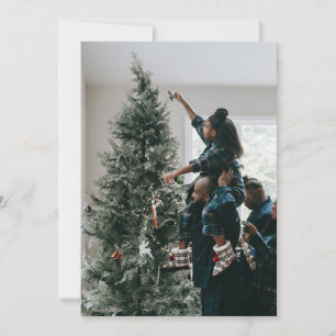 Personalized Two Sided Family Christmas Photo Holiday Card