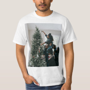 Personalized Two Sided Family Christmas Photo  T-Shirt