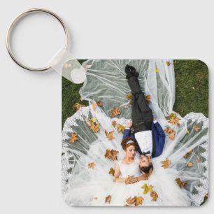 Personalized Two Sided Family Photo Key Ring