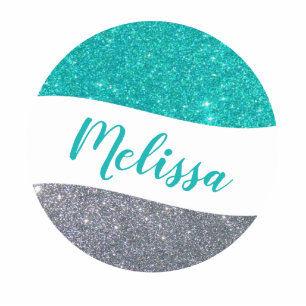 Personalized two tone glitter magnet photo sculpture magnet