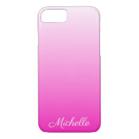 Personalized two-tone gradient ombre hot pink