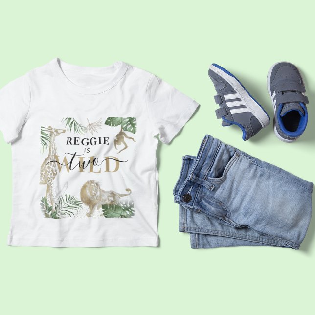 Personalized 'Two Wild' Jungle/Safari Baby T-Shirt (Creator Uploaded)