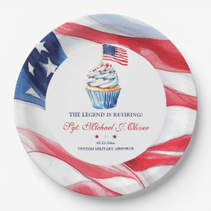 Personalized U.S. Military Retirement Paper Plate