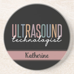 Personalized Ultrasound Technologist Gifts Coaster
