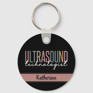 Personalized Ultrasound Technologist Gifts Key Ring