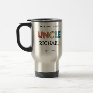 Personalized Uncle Retro Gift Best Uncle Ever Cute Travel Mug