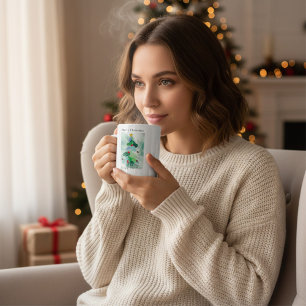  Personalized unique photo merry christmas holiday Coffee Mug