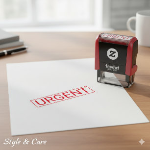 Personalized Urgent Text Self-Inking Rubber Stamp