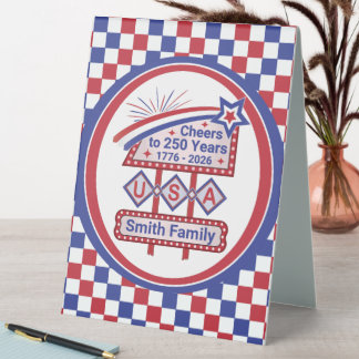 Personalized USA 250–Patriotic Retro Marquee