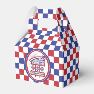 Personalized USA 250–Patriotic Retro Marquee Favour Box